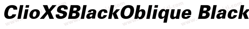 ClioXSBlackOblique Black字体转换